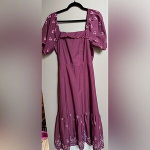Nursing friendly embroidered dress size 6